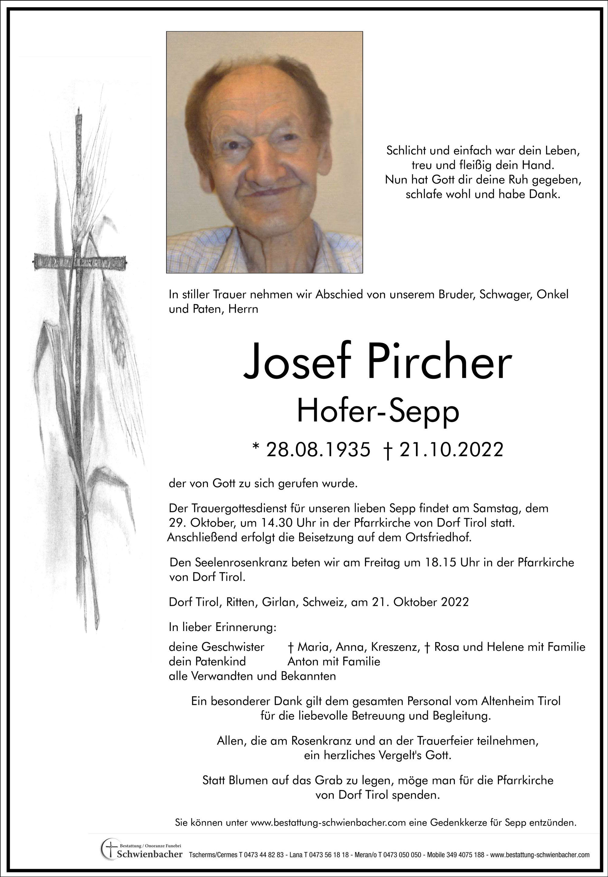 Parte: Josef Pircher 