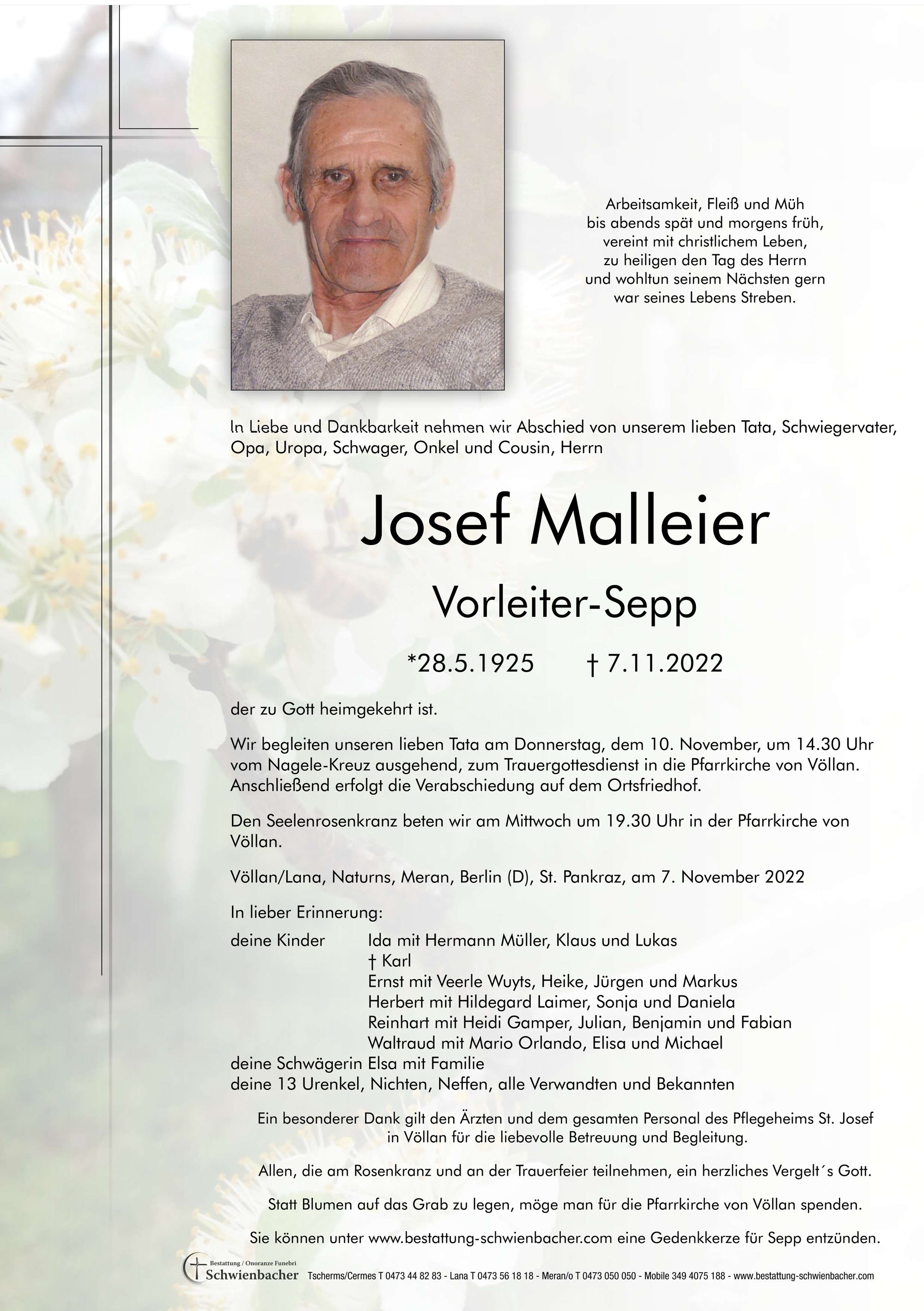 Parte: Josef Malleier 