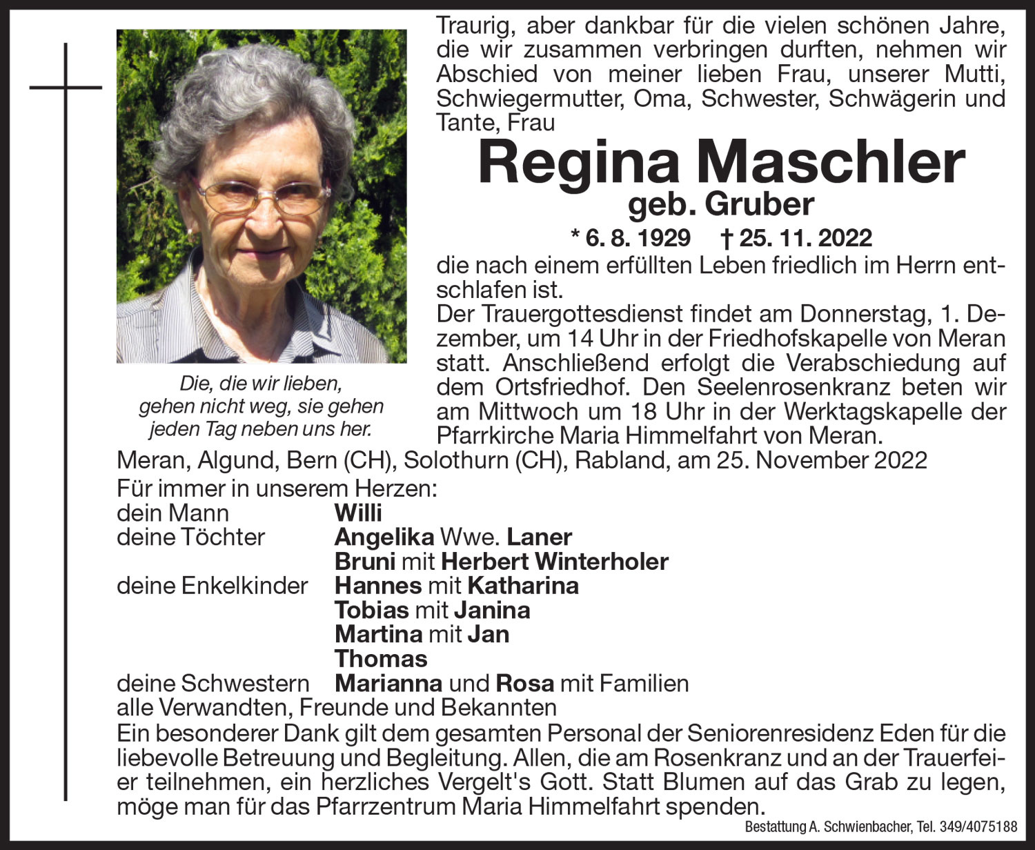 Medien: Regina Maschler geb. Gruber
