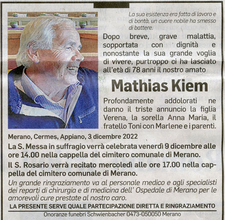 Medien: Mathias Kiem