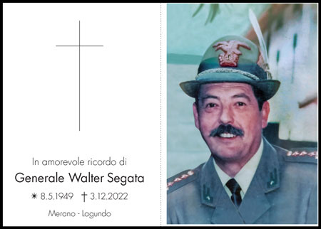 Sterbebild: Generale Walter Segata