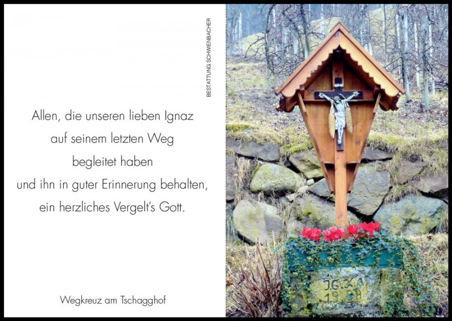 Sterbebild: Ignaz Gögele