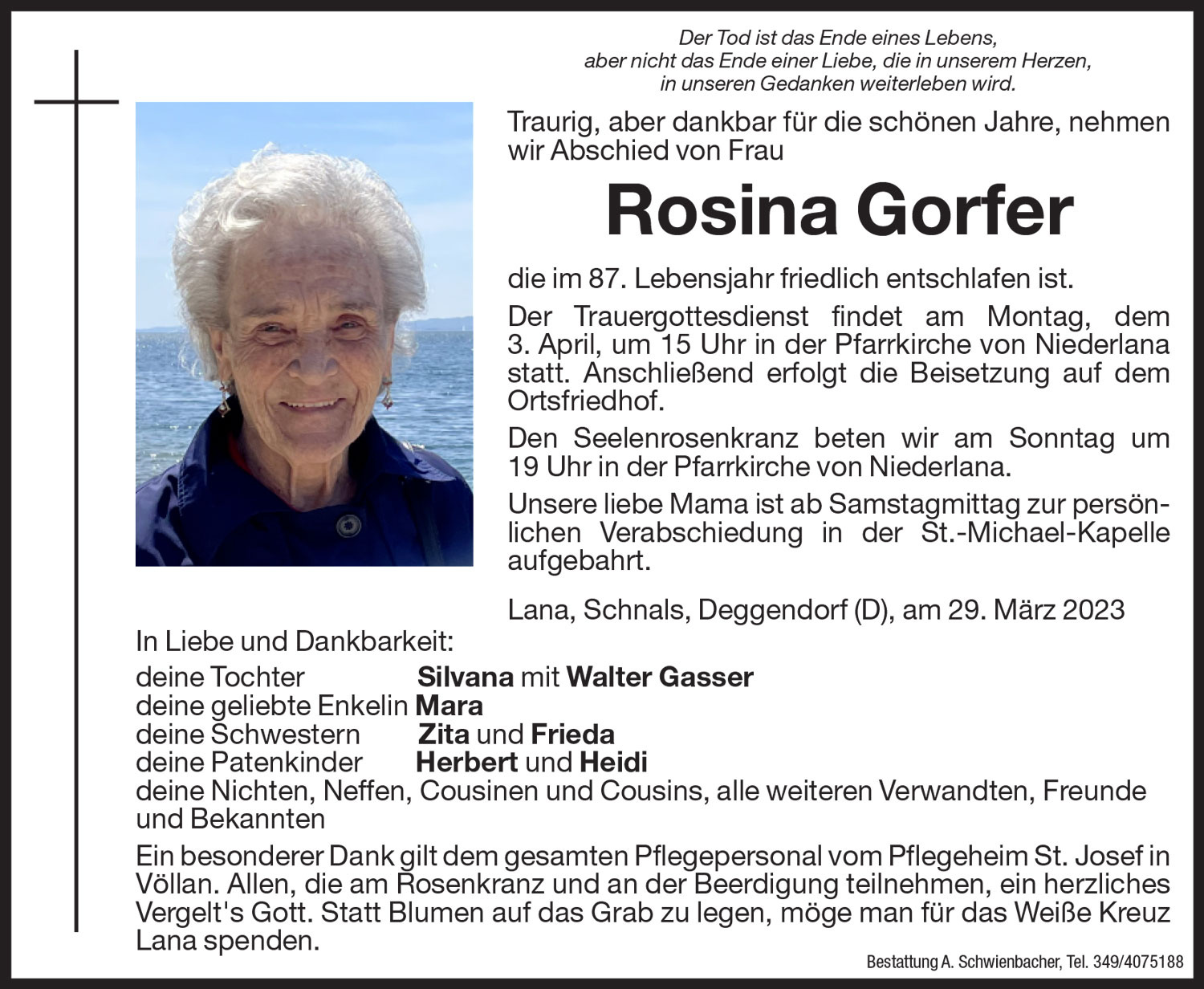 Medien: Rosina Gorfer