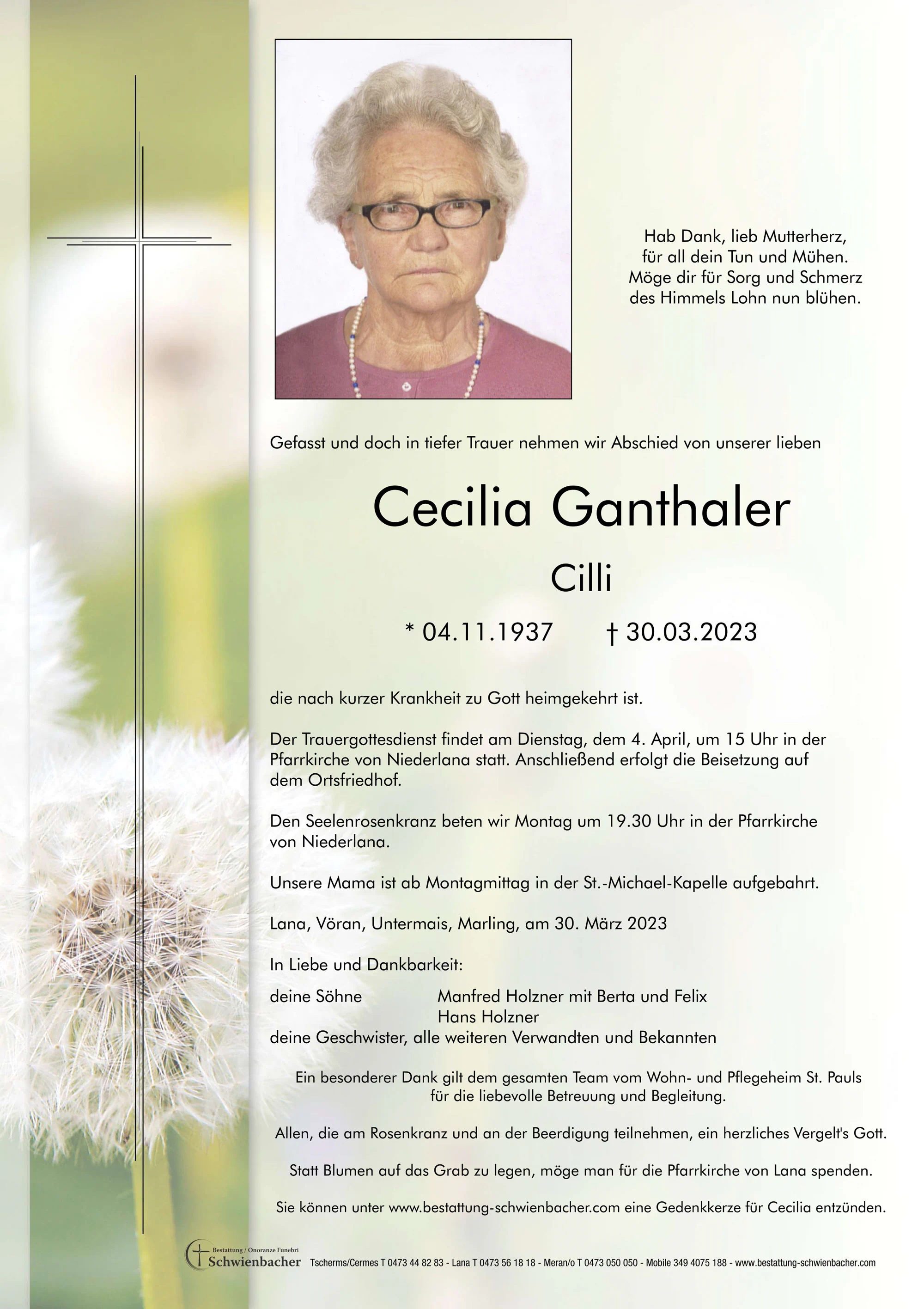 Parte: Cecilia Ganthaler 