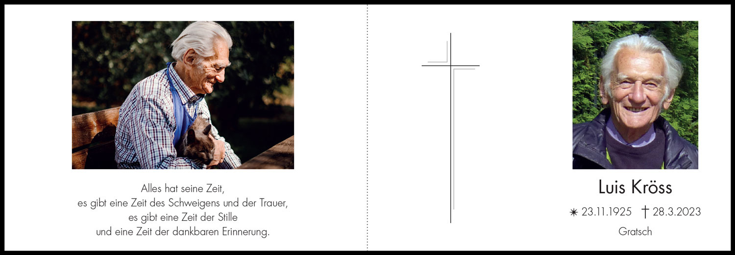 Sterbebild: Luis Kröss