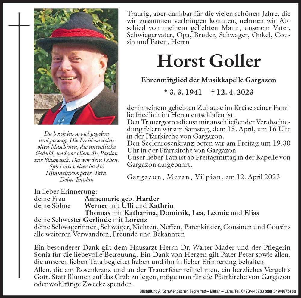 Medien: Horst Goller