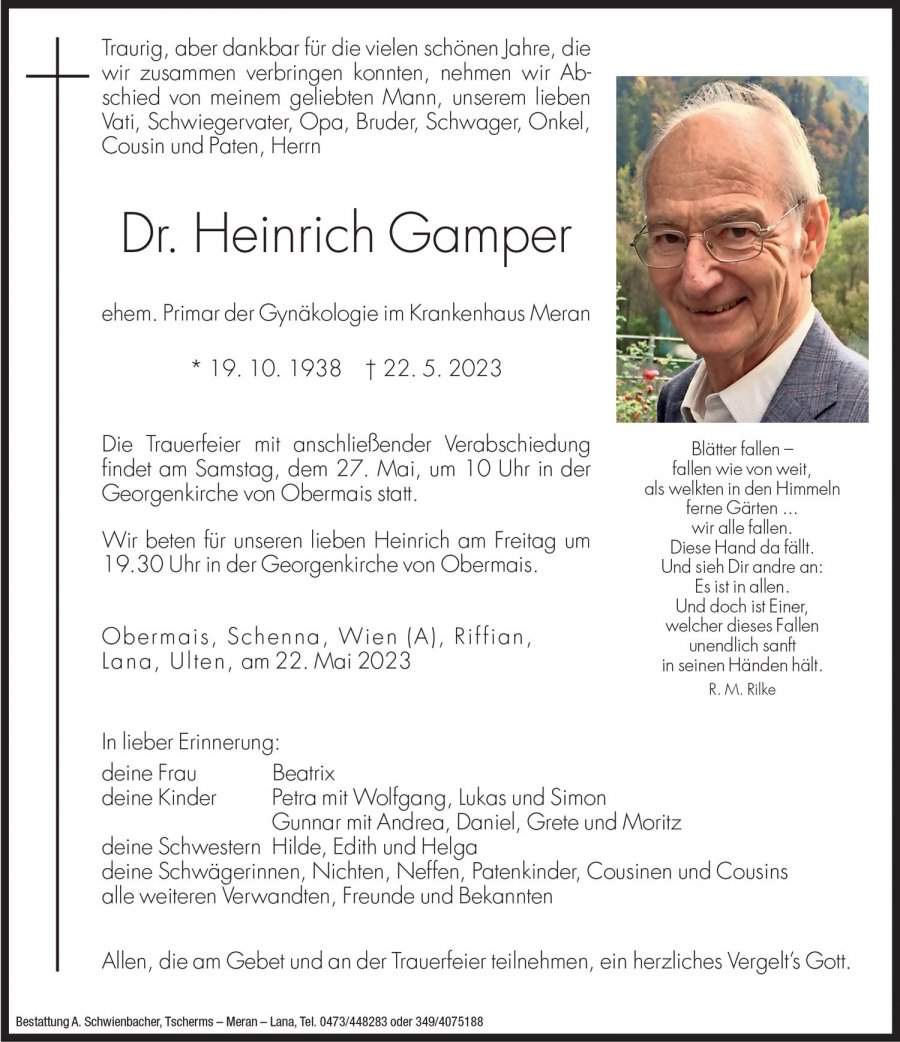 Medien: Dr. Heinrich Gamper