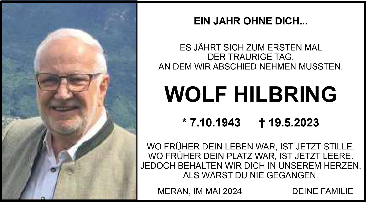 Jahrtag: Wolf Hilbring