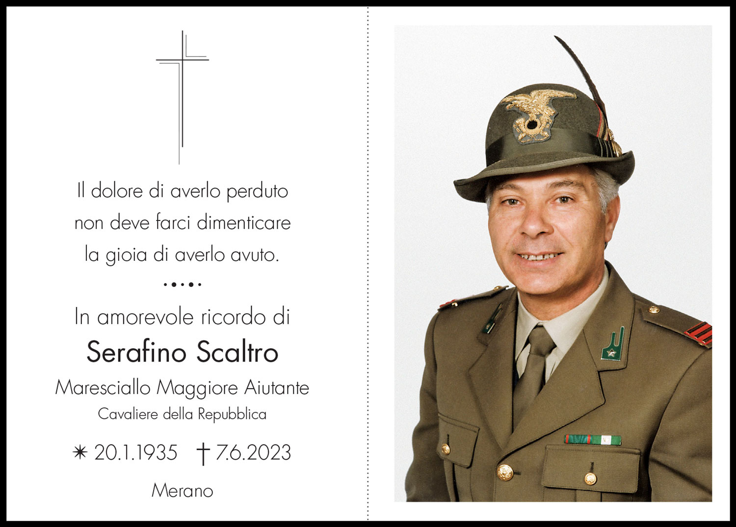 Sterbebild: Serafino Scaltro