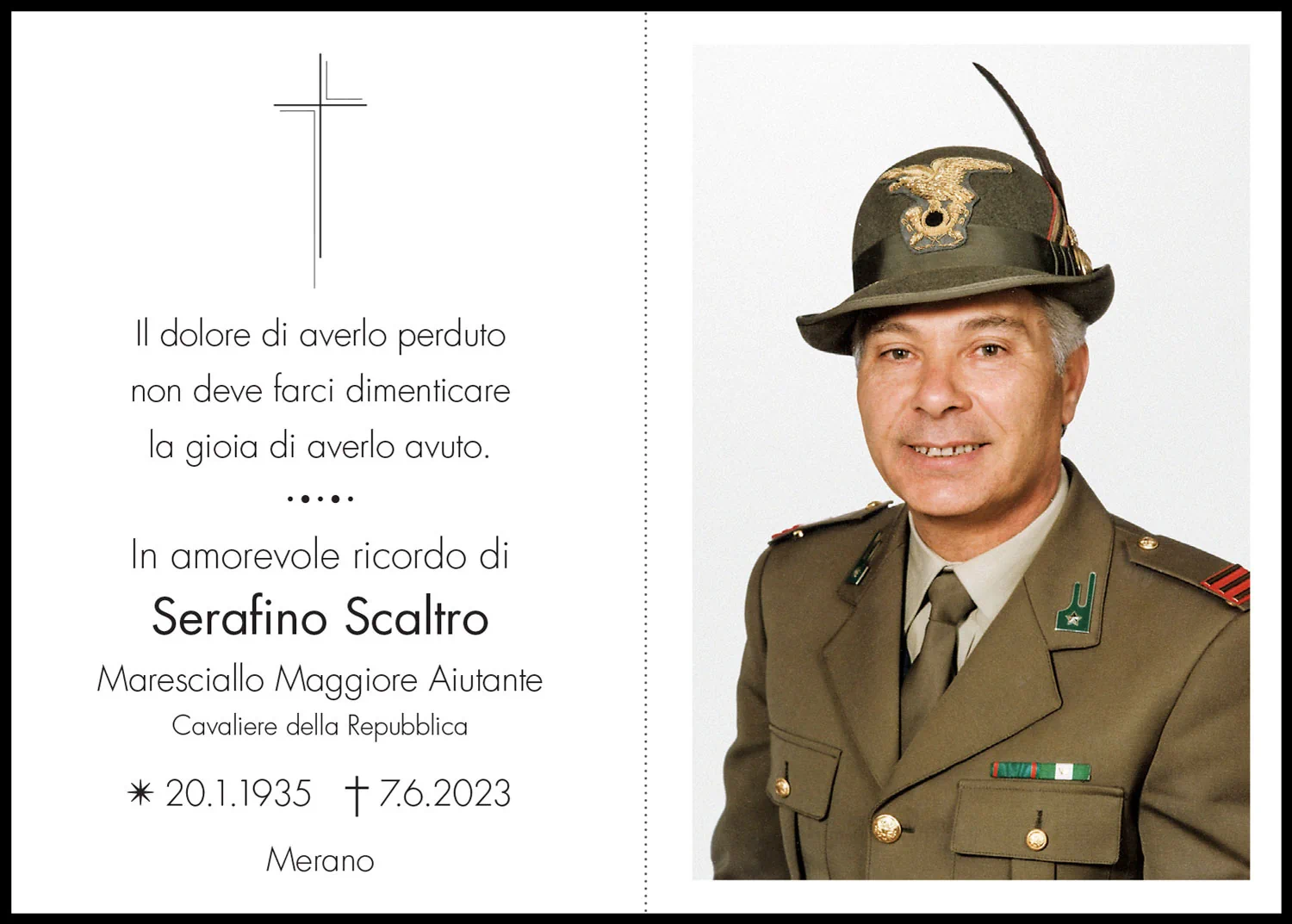 Sterbebild: Serafino Scaltro