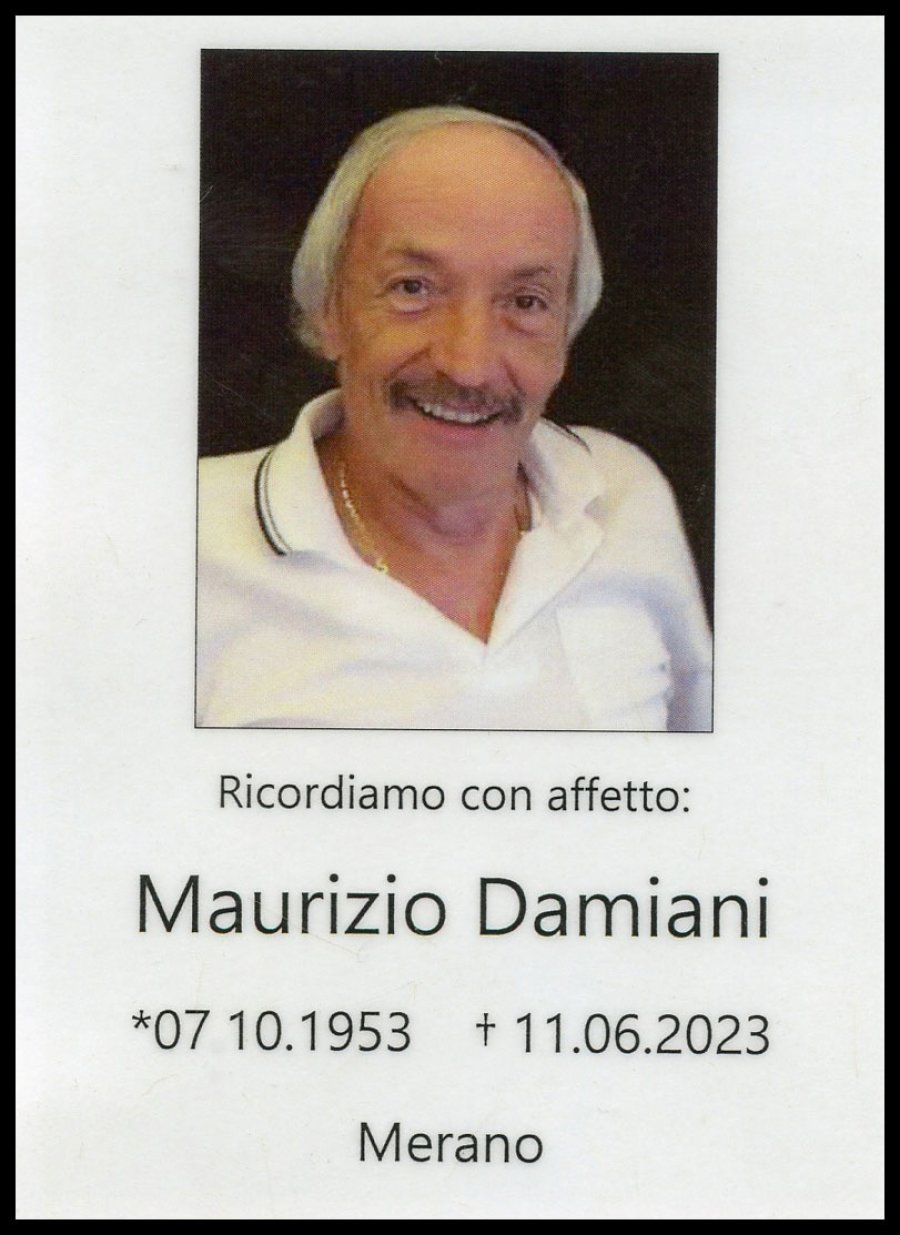 Sterbebild: Maurizio Damiani