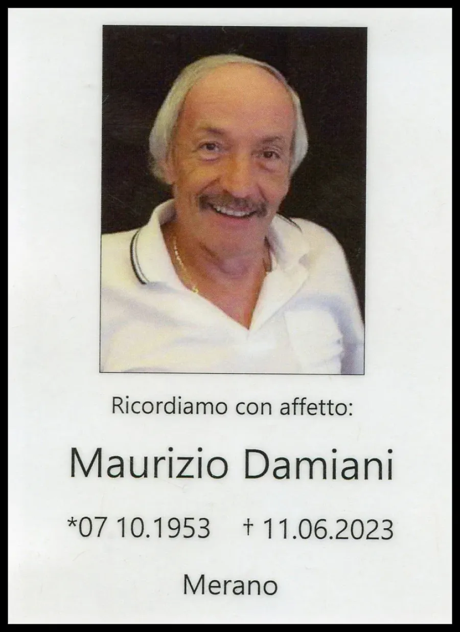 Sterbebild: Maurizio Damiani