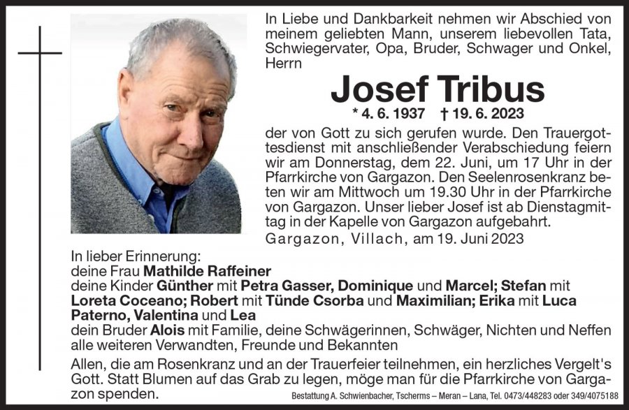 Medien: Josef Tribus