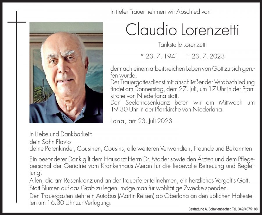 Medien: Claudio Lorenzetti