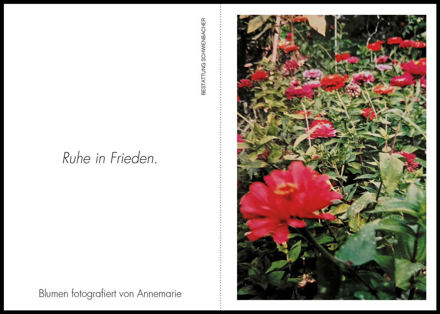 Sterbebild: Dr. Annemarie Pöder