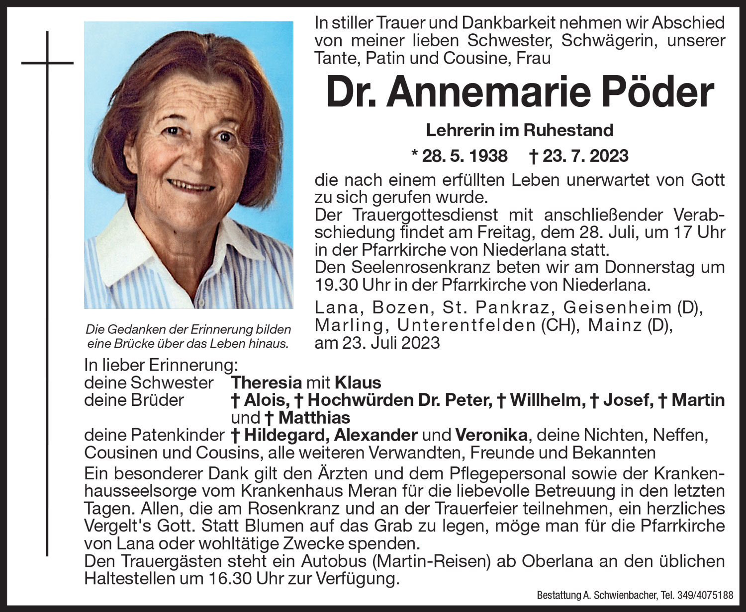 Medien: Dr. Annemarie Pöder