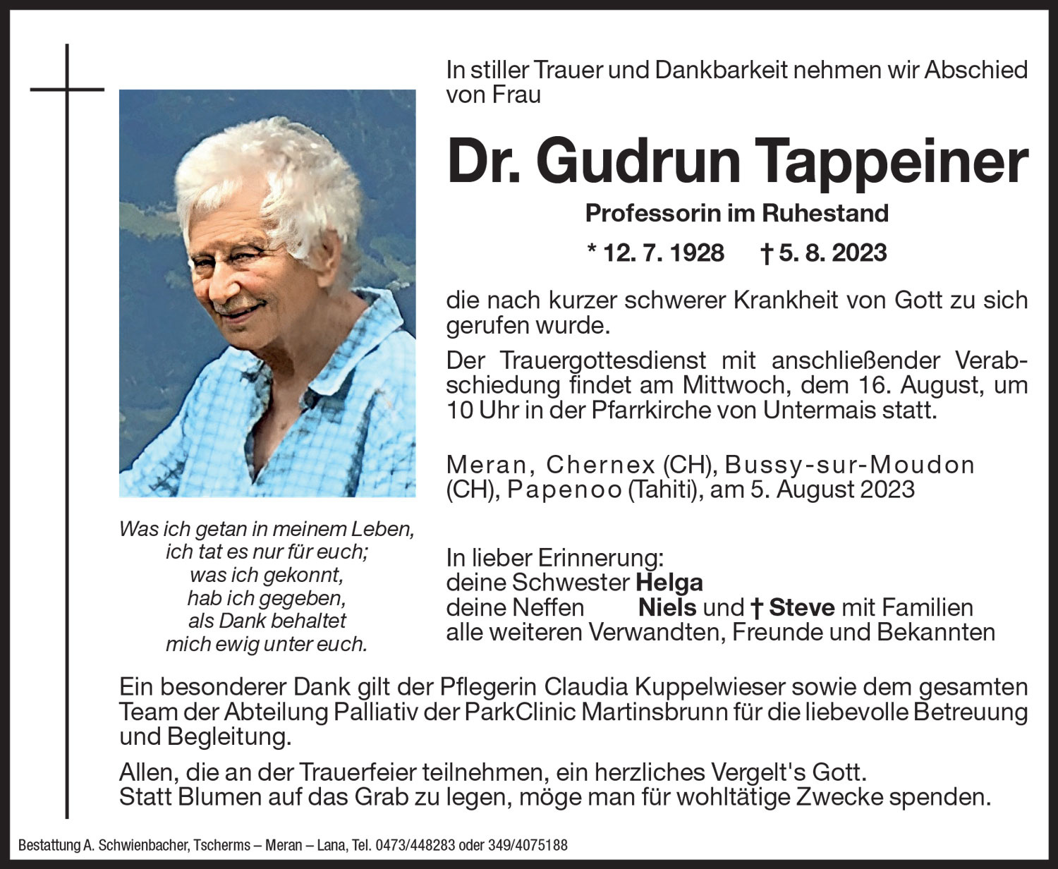 Medien: Dr. Gudrun Tappeiner