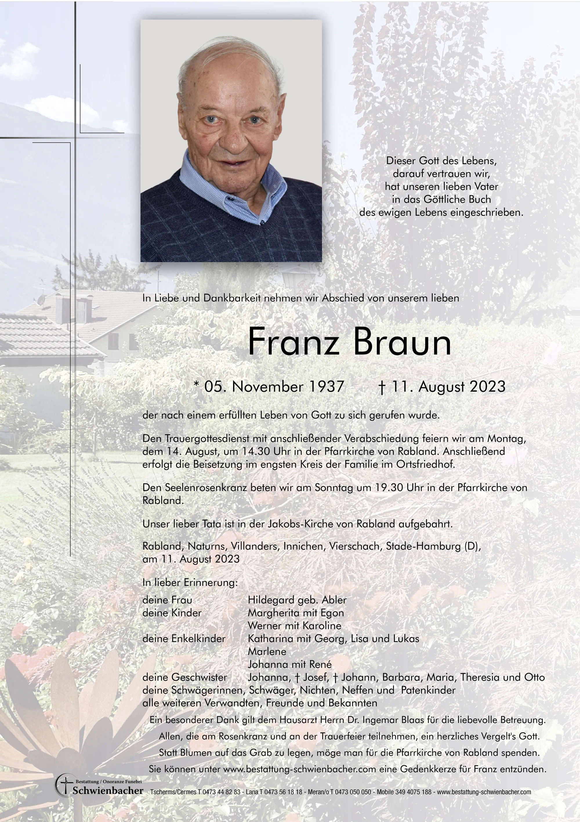 Parte: Franz Braun 