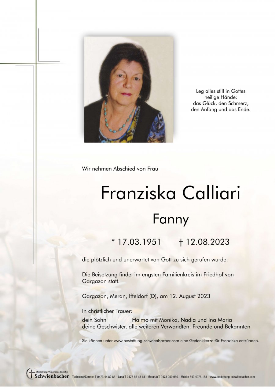 Parte: Franziska Calliari