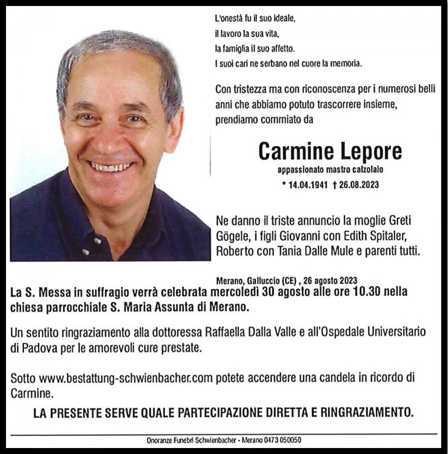 Medien: Carmine Lepore