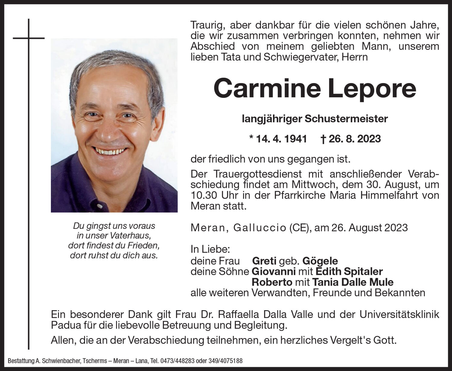 Medien: Carmine Lepore