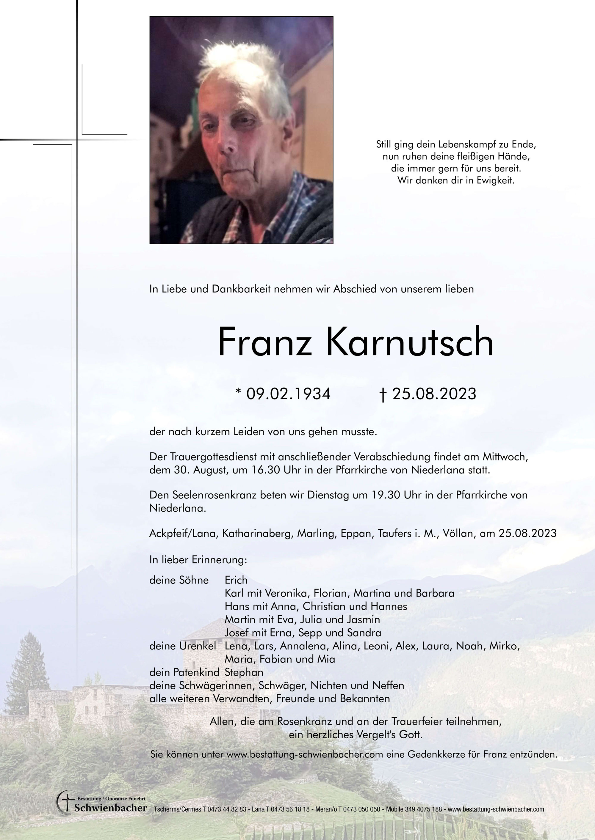 Parte: Franz Karnutsch 
