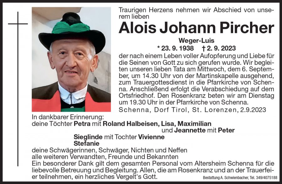 Medien: Alois Johann Pircher