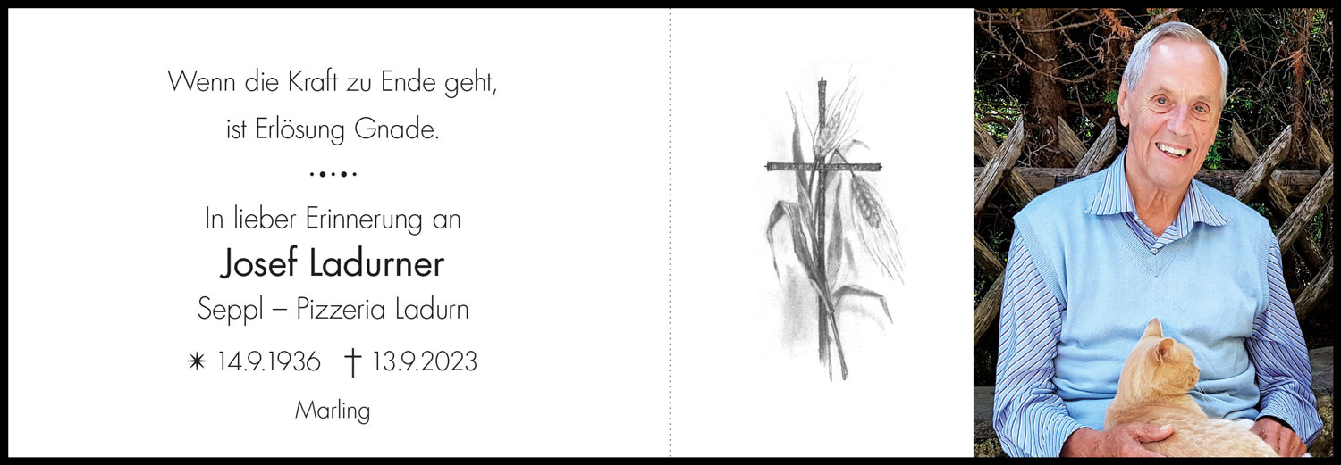 Sterbebild: Josef Ladurner