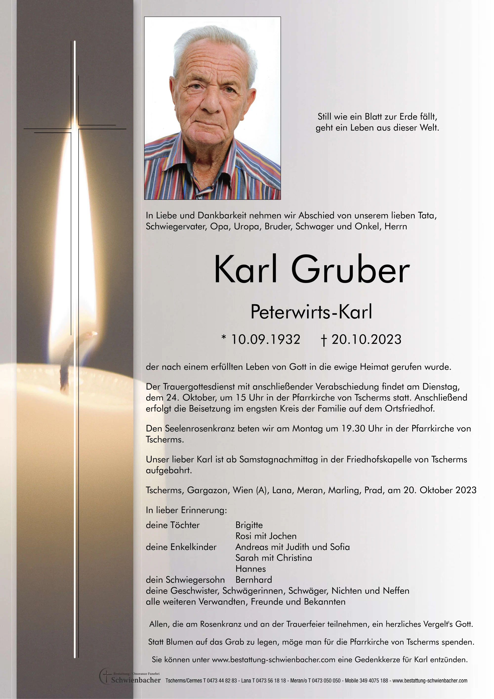 Parte: Karl Gruber