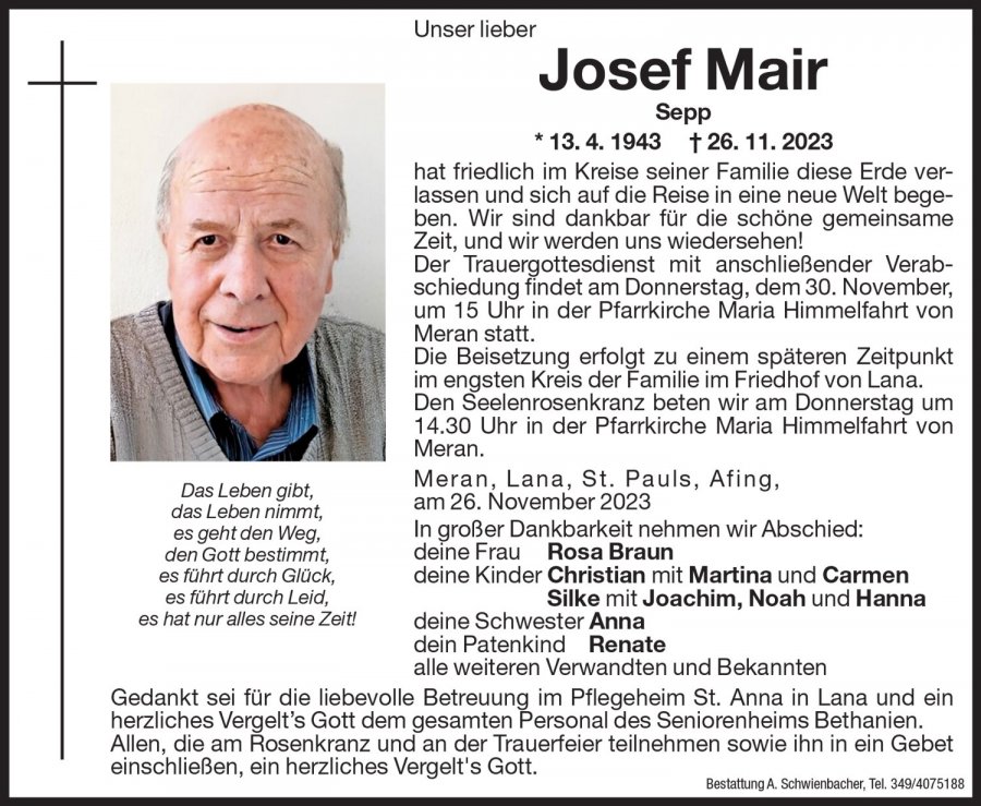 Medien: Josef Mair