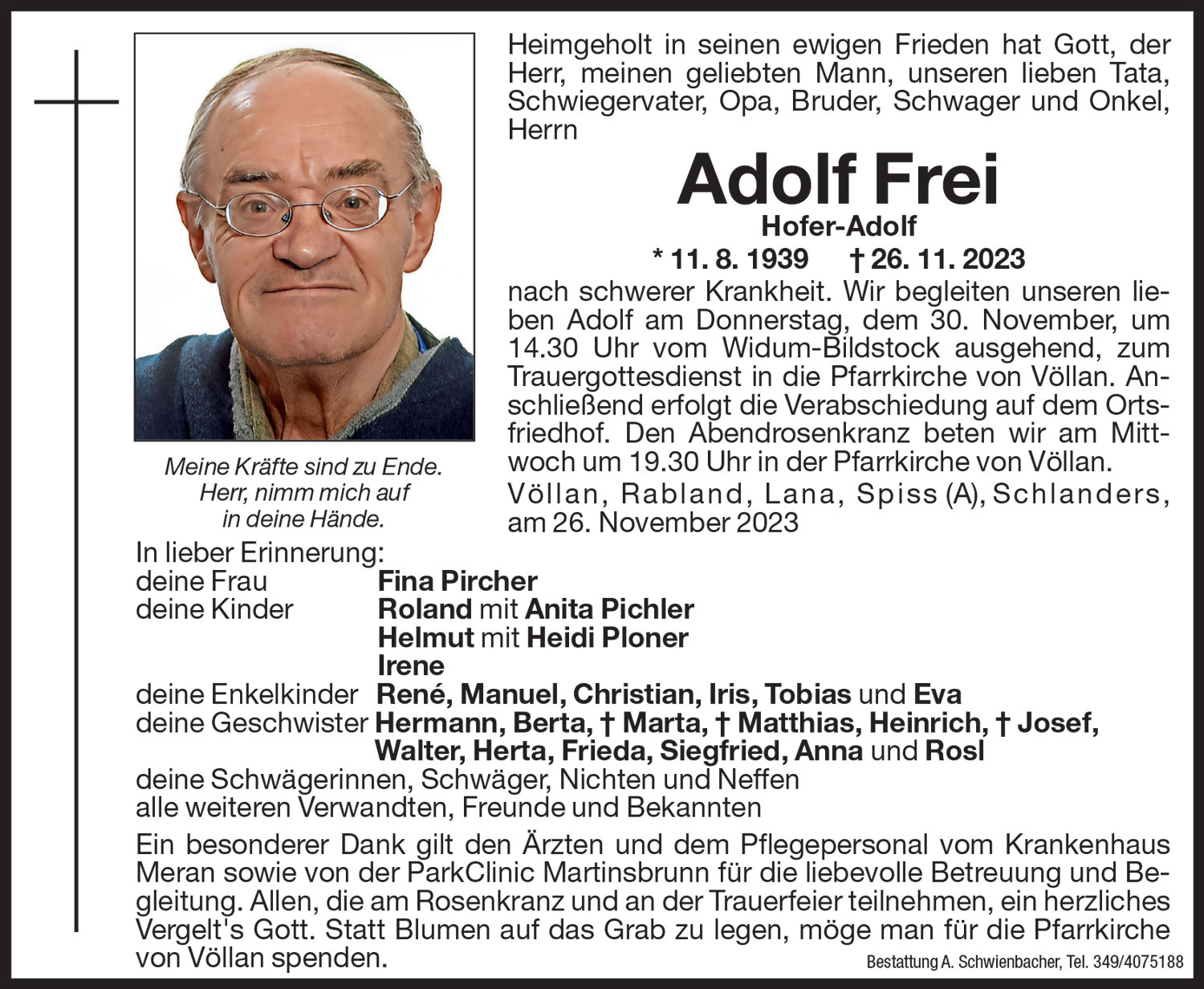 Medien: Adolf Frei