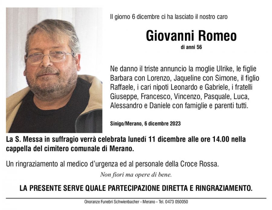 Medien: Giovanni Romeo
