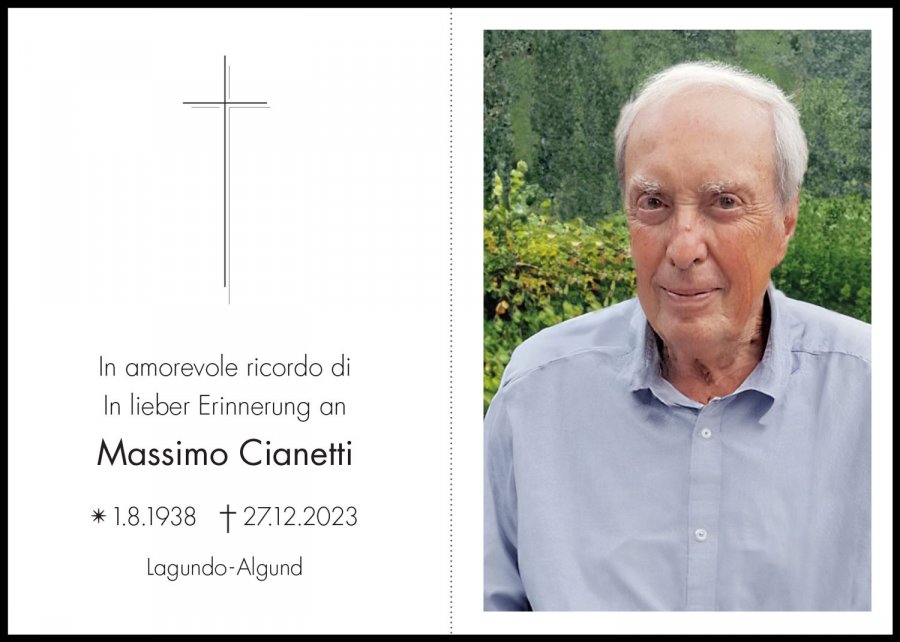 Sterbebild: Massimo Cianetti