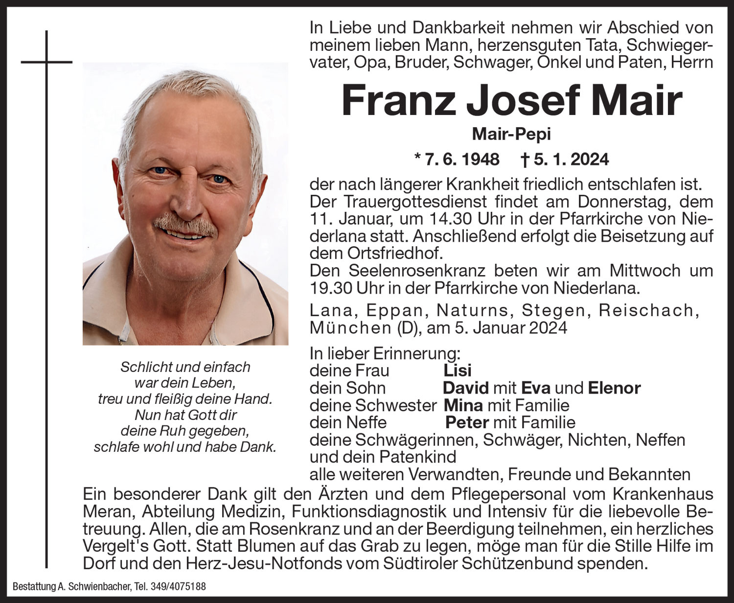 Medien: Franz Josef Mair