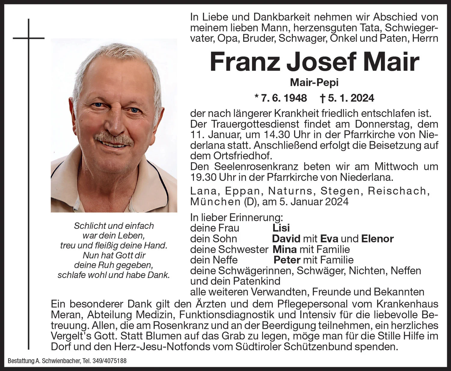 Medien: Franz Josef Mair