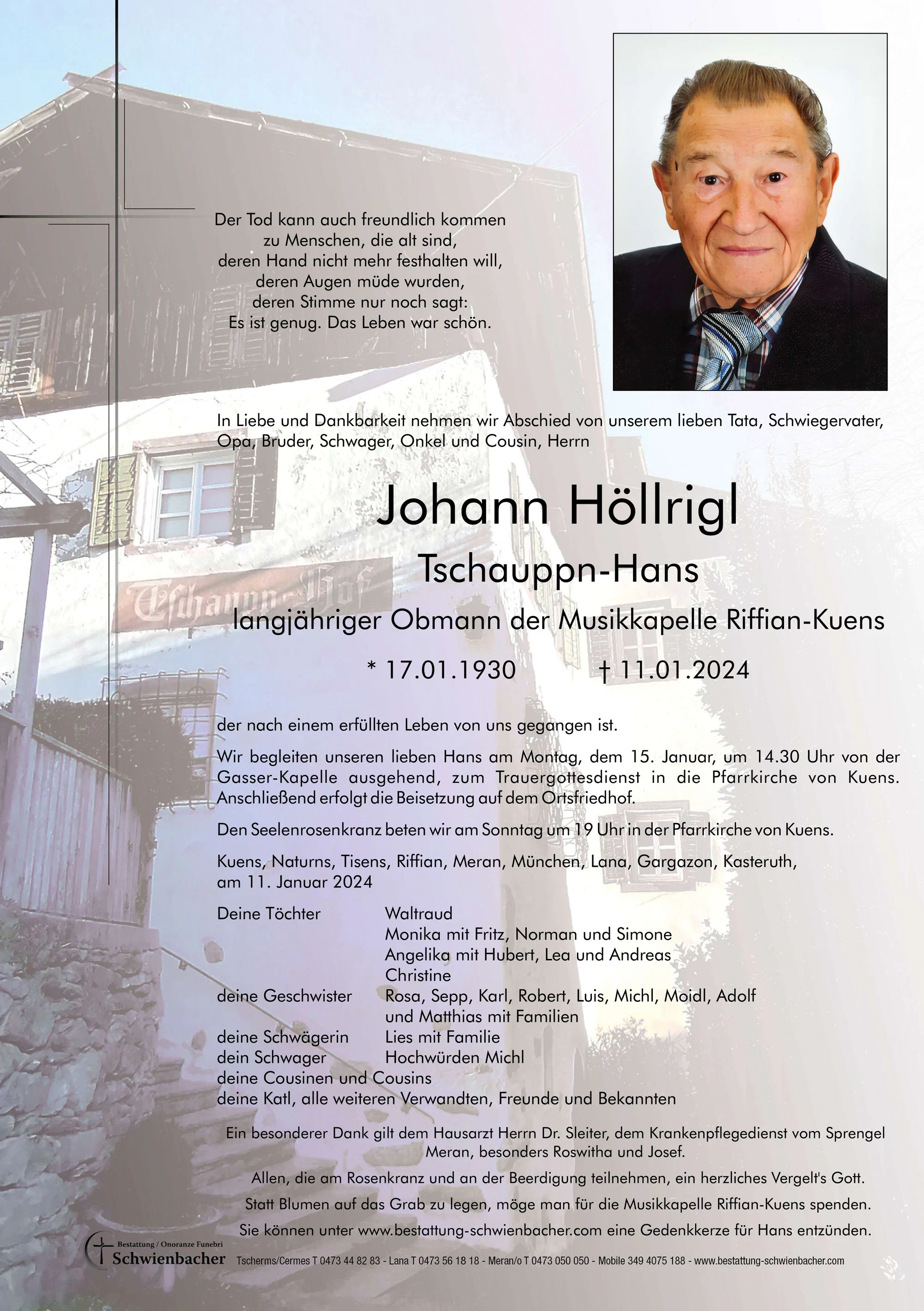 Parte: Johann Höllrigl 