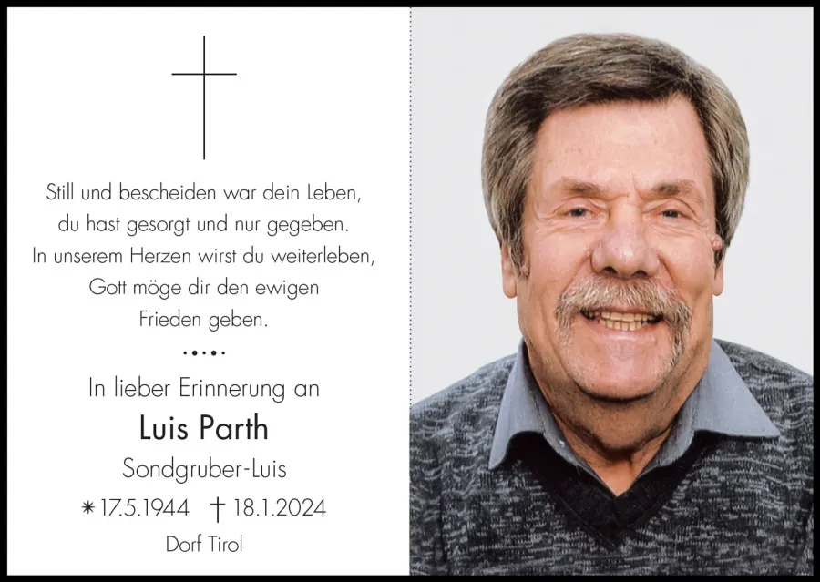 Sterbebild: Luis Parth