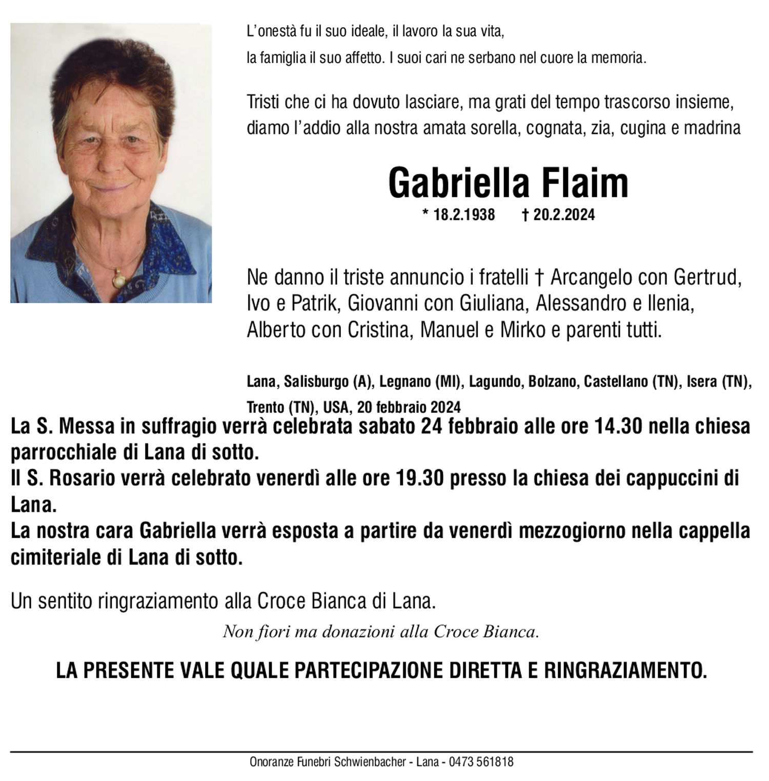 Medien: Gabriella Flaim