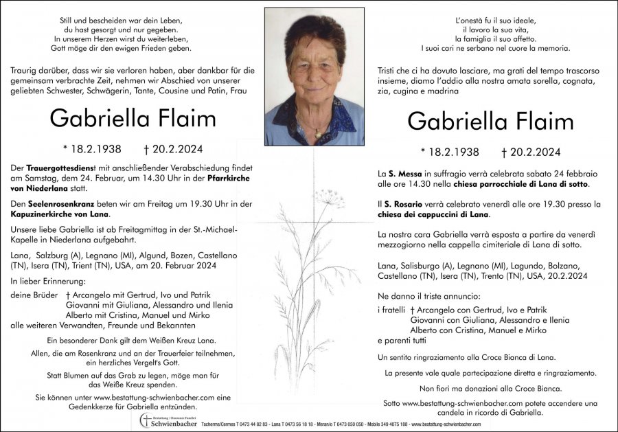 Parte: Gabriella Flaim
