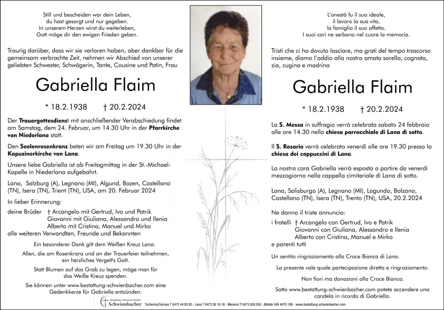 Parte: Gabriella Flaim