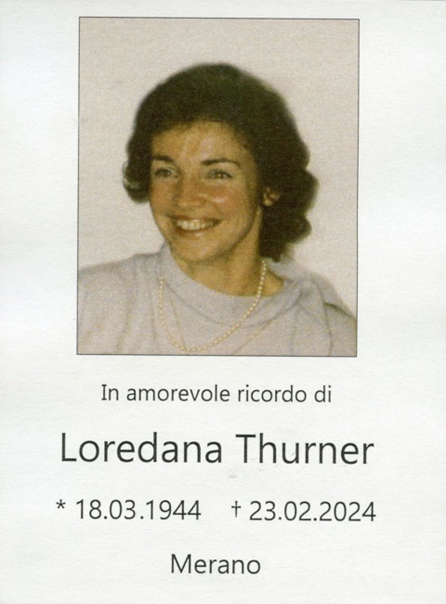 Sterbebild: Loredana Thurner