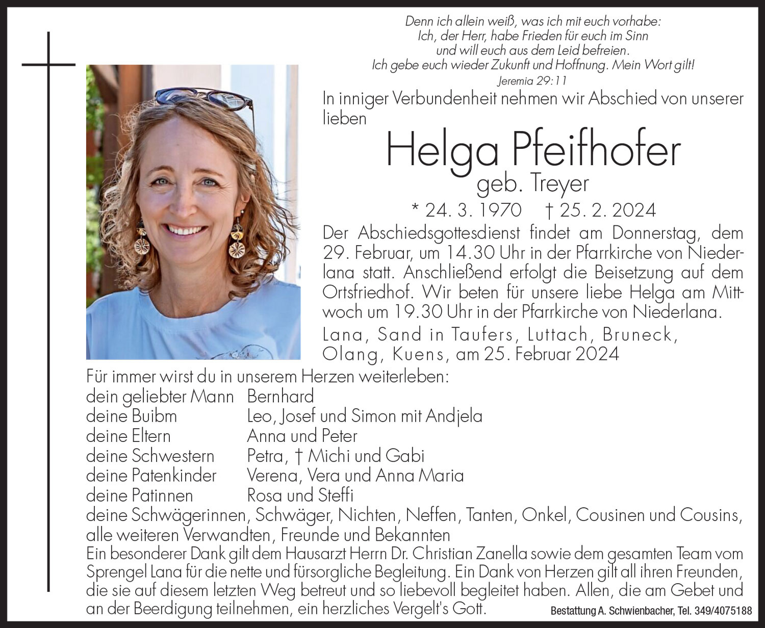 Medien: Helga Pfeifhofer geb. Treyer