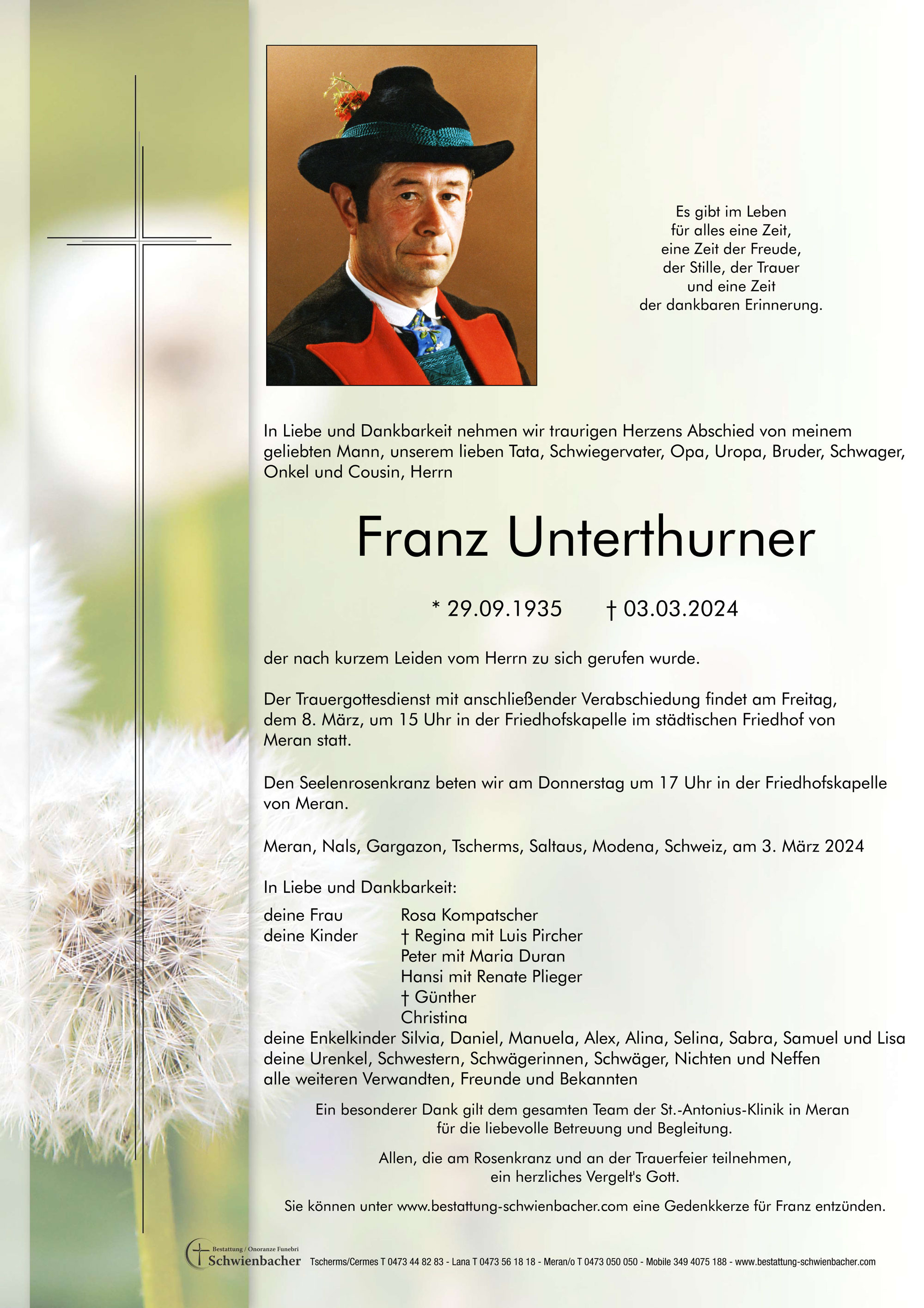 Parte: Franz Unterthurner 