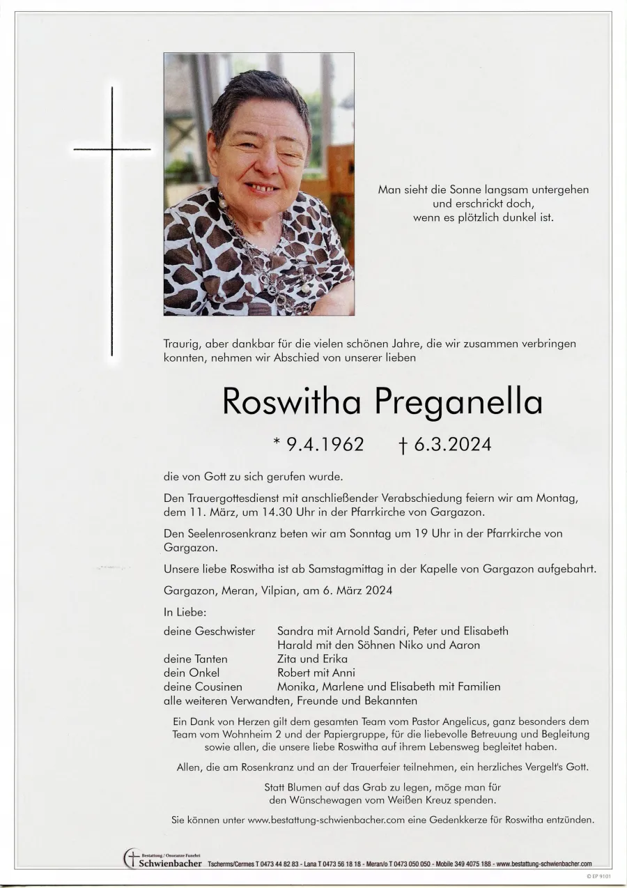 Parte: Roswitha Preganella