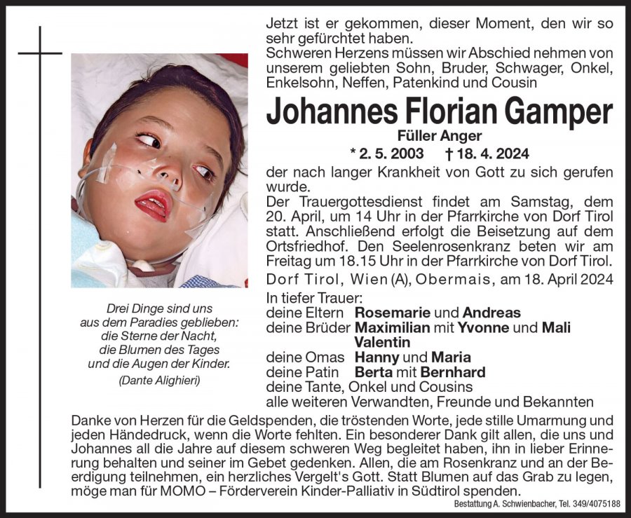 Medien: Johannes Florian Gamper