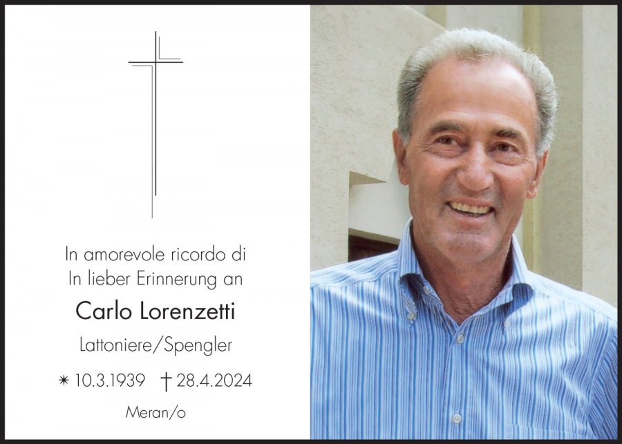 Sterbebild: Carlo Lorenzetti