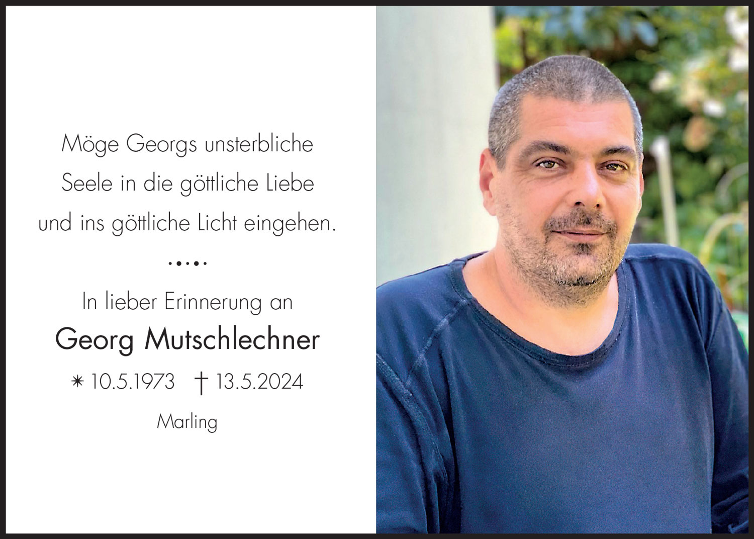 Sterbebild: Georg Mutschlechner