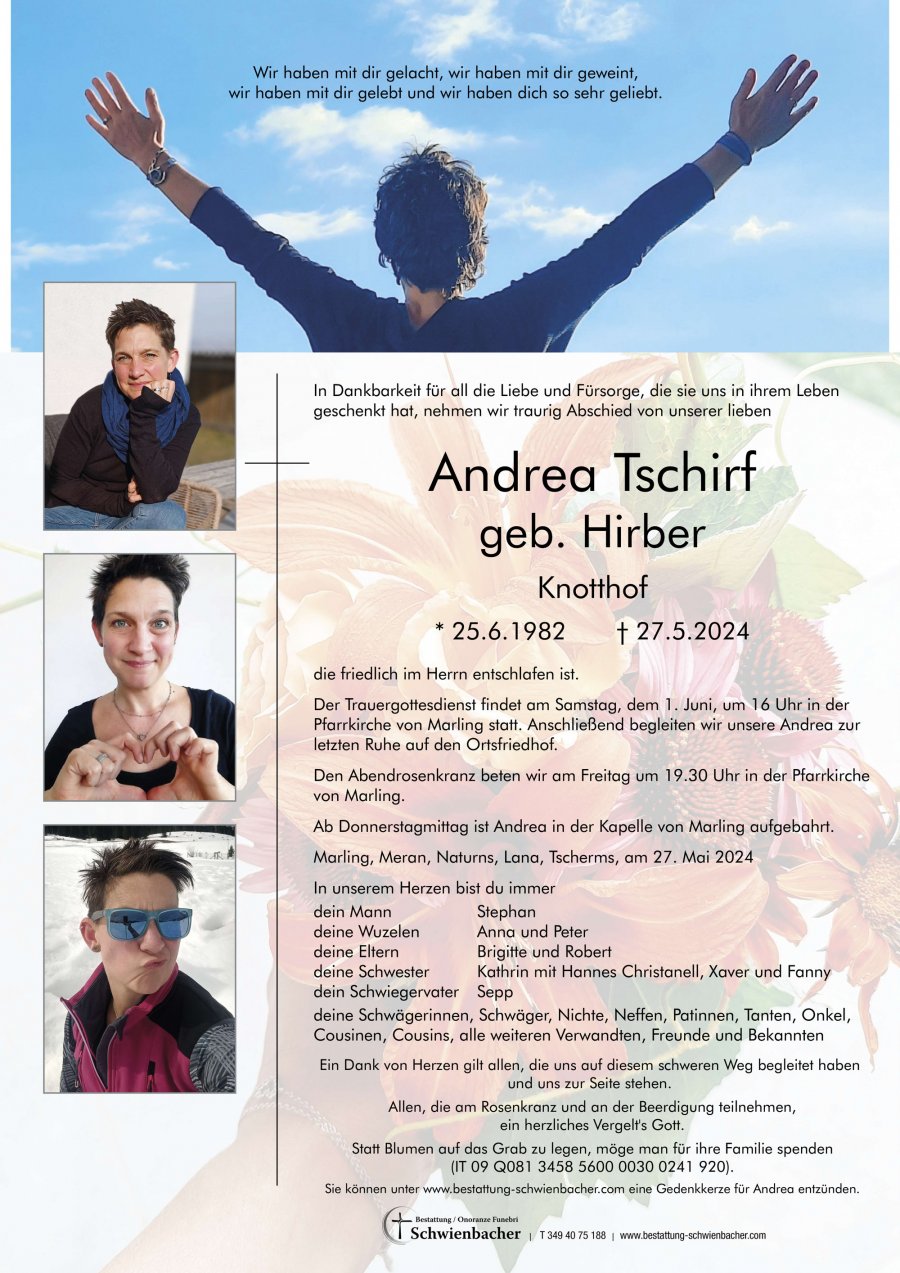 Parte: Andrea Tschirf geb. Hirber