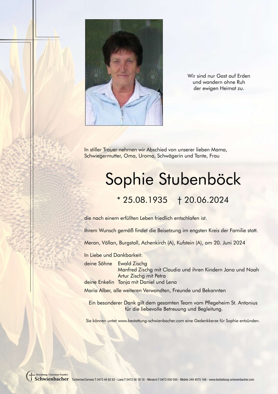 Parte: Sophie Stubenböck