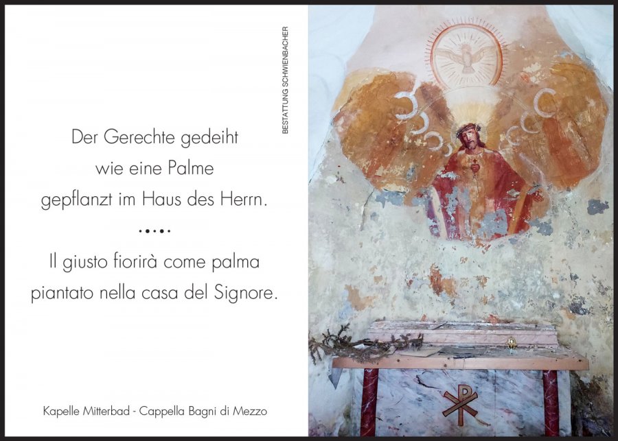 Sterbebild: Dr. Paul Wenin